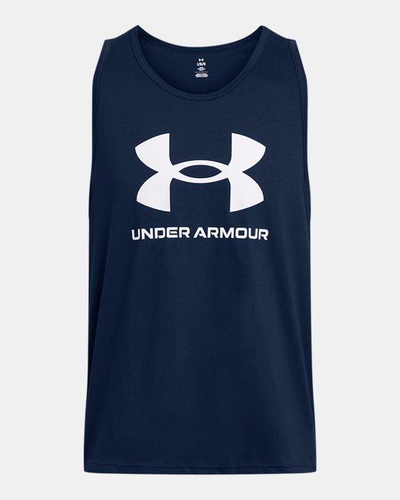 เสื้อกล้าม UA Sportstyle Logo สำหรับผู้ชาย in Blue image number 2